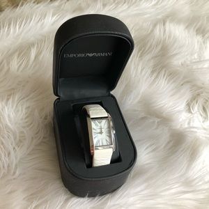 Emporio Armani Slim Leather Watch